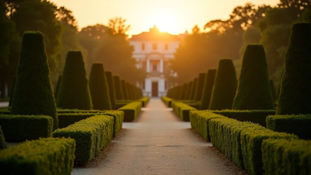 Baroque garden pathway at Rundāle Palace